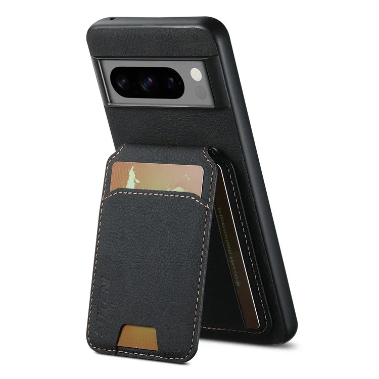 SUTENI H02 For Google Pixel 8 Pro Litchi Texture Case Vertical Flip Card Holder Protective Back Cover
