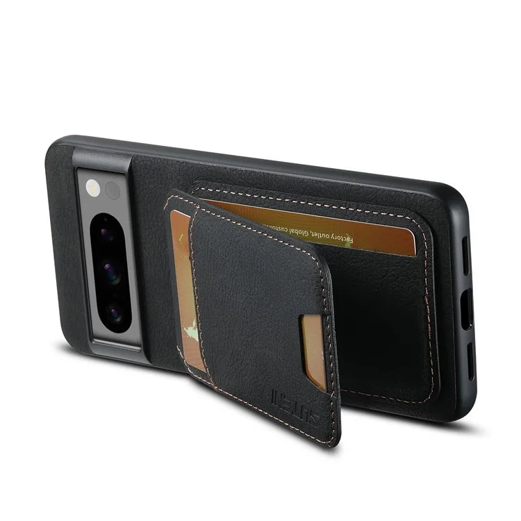 SUTENI H02 For Google Pixel 8 Pro Litchi Texture Case Vertical Flip Card Holder Protective Back Cover