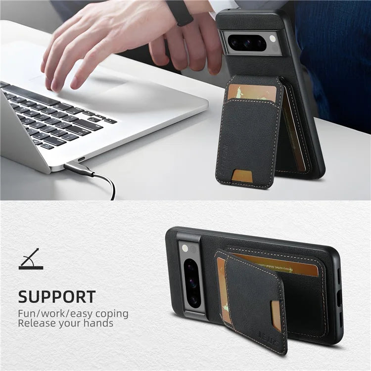 SUTENI H02 For Google Pixel 8 Pro Litchi Texture Case Vertical Flip Card Holder Protective Back Cover