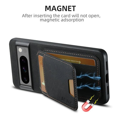 SUTENI H02 For Google Pixel 8 Pro Litchi Texture Case Vertical Flip Card Holder Protective Back Cover