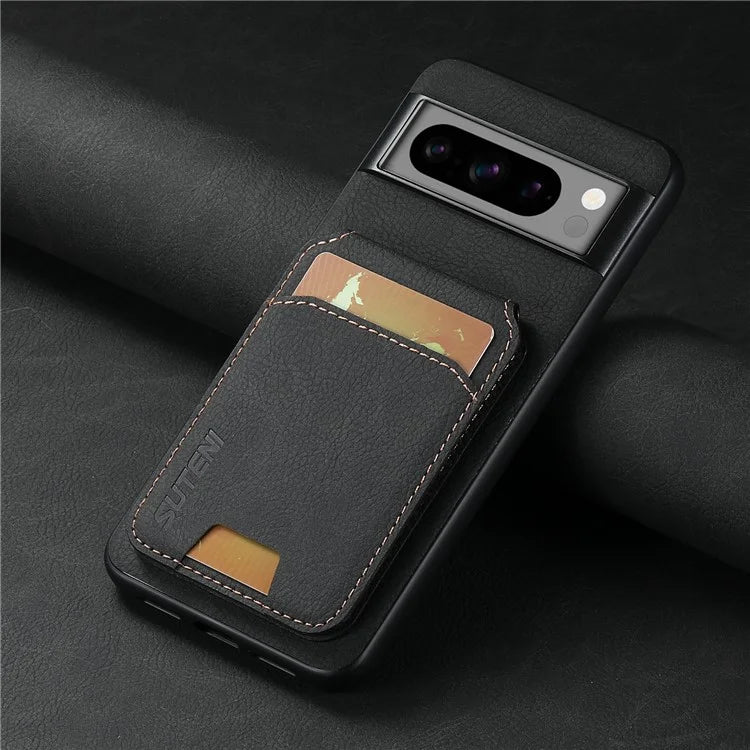 SUTENI H02 For Google Pixel 8 Pro Litchi Texture Case Vertical Flip Card Holder Protective Back Cover