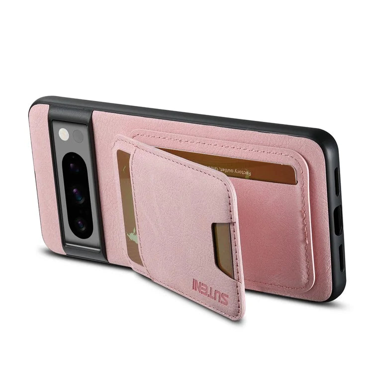 SUTENI H02 For Google Pixel 8 Pro Litchi Texture Case Vertical Flip Card Holder Protective Back Cover