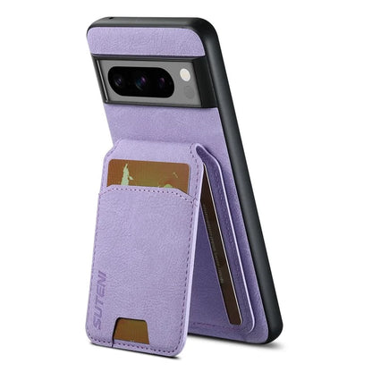 SUTENI H02 For Google Pixel 8 Pro Litchi Texture Case Vertical Flip Card Holder Protective Back Cover