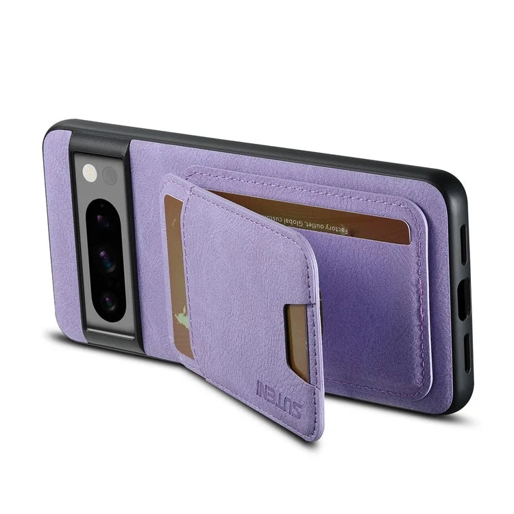 SUTENI H02 For Google Pixel 8 Pro Litchi Texture Case Vertical Flip Card Holder Protective Back Cover