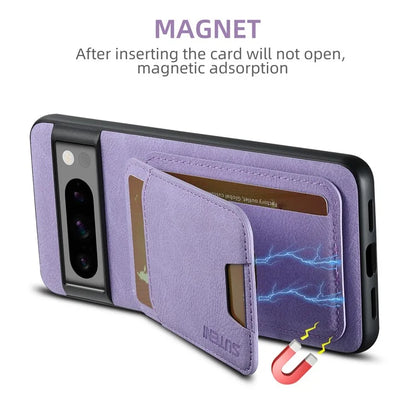 SUTENI H02 For Google Pixel 8 Pro Litchi Texture Case Vertical Flip Card Holder Protective Back Cover