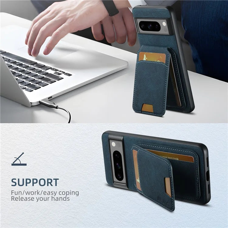 SUTENI H02 For Google Pixel 8 Pro Litchi Texture Case Vertical Flip Card Holder Protective Back Cover