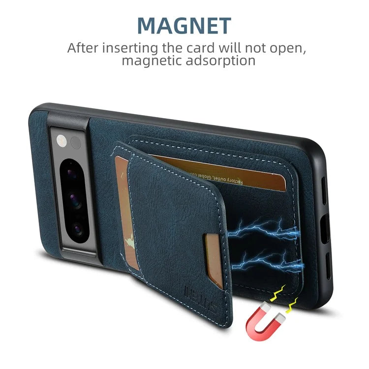 SUTENI H02 For Google Pixel 8 Pro Litchi Texture Case Vertical Flip Card Holder Protective Back Cover