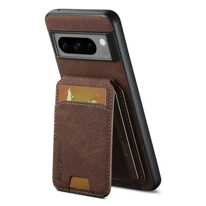SUTENI H02 For Google Pixel 8 Pro Litchi Texture Case Vertical Flip Card Holder Protective Back Cover