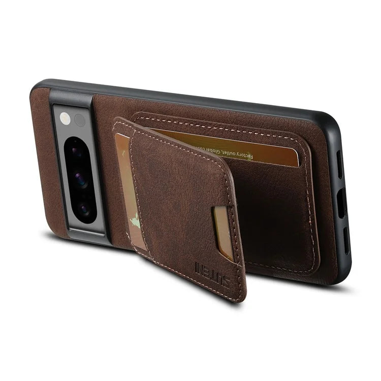 SUTENI H02 For Google Pixel 8 Pro Litchi Texture Case Vertical Flip Card Holder Protective Back Cover