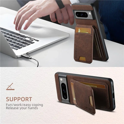 SUTENI H02 For Google Pixel 8 Pro Litchi Texture Case Vertical Flip Card Holder Protective Back Cover
