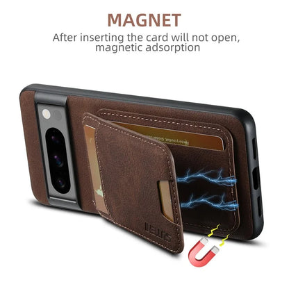 SUTENI H02 For Google Pixel 8 Pro Litchi Texture Case Vertical Flip Card Holder Protective Back Cover
