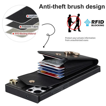 For Samsung Galaxy S22 Ultra 5G Phone Case Ring Kickstand Cover with 2 Straps