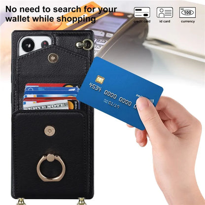 For Samsung Galaxy S22 Ultra 5G Phone Case Ring Kickstand Cover with 2 Straps