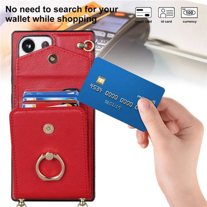 For Samsung Galaxy S22 Ultra 5G Phone Case Ring Kickstand Cover with 2 Straps