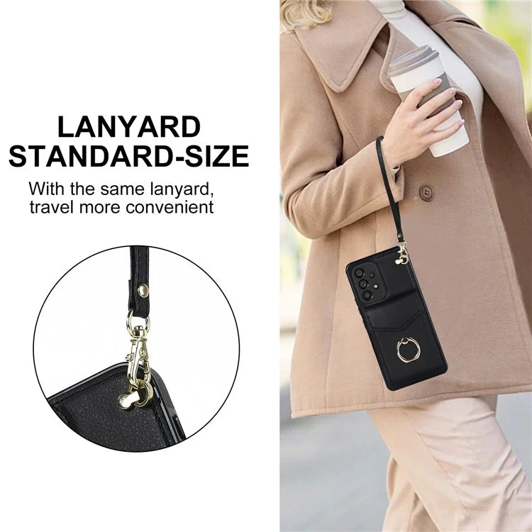 For Samsung Galaxy M32 5G / A32 5G Cover Leather+TPU Accordion Card Bag Cell Phone Case with Kickstand