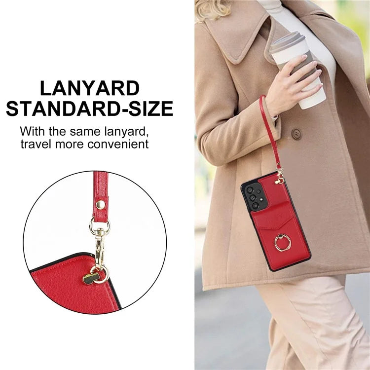 For Samsung Galaxy M32 5G / A32 5G Cover Leather+TPU Accordion Card Bag Cell Phone Case with Kickstand
