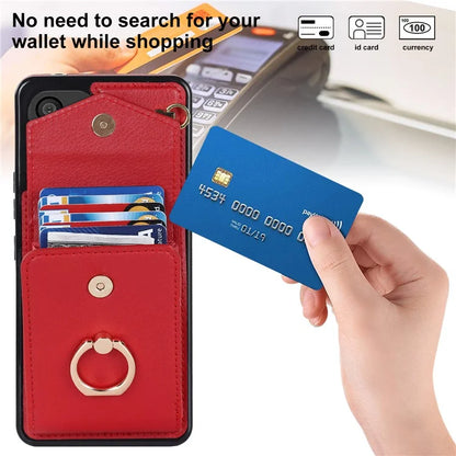 For Samsung Galaxy M32 5G / A32 5G Cover Leather+TPU Accordion Card Bag Cell Phone Case with Kickstand