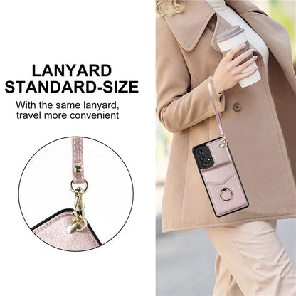 For Samsung Galaxy M32 5G / A32 5G Cover Leather+TPU Accordion Card Bag Cell Phone Case with Kickstand