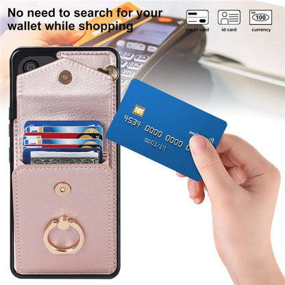 For Samsung Galaxy M32 5G / A32 5G Cover Leather+TPU Accordion Card Bag Cell Phone Case with Kickstand