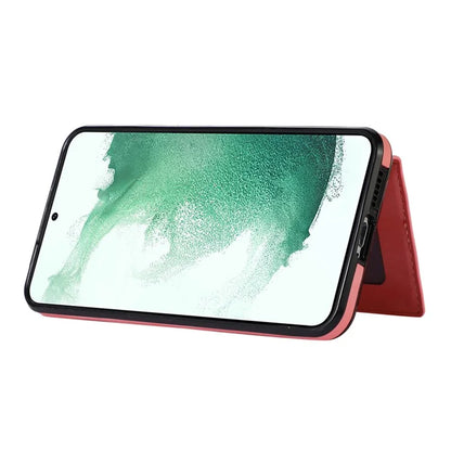 For Samsung Galaxy S21 FE 5G Kickstand Phone Case TPU+PU Leather Shoulder Phone Bag