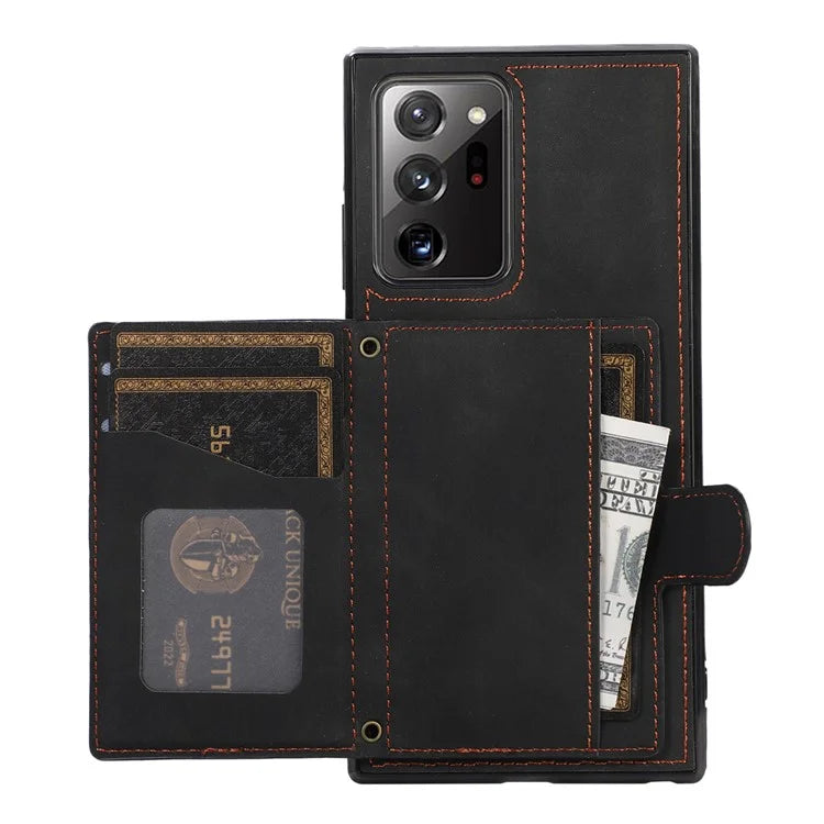 For Samsung Galaxy Note20 Ultra 5G / Note20 Ultra Shoulder Phone Pouch Card Case TPU+PU Leather Cover