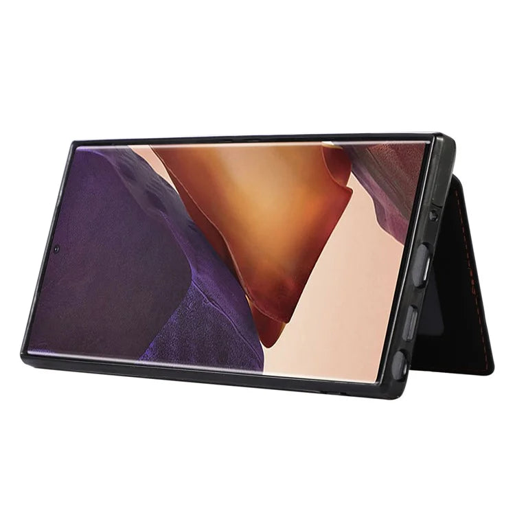 For Samsung Galaxy Note20 Ultra 5G / Note20 Ultra Shoulder Phone Pouch Card Case TPU+PU Leather Cover