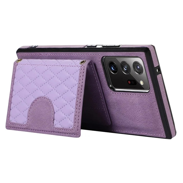For Samsung Galaxy Note20 Ultra 5G / Note20 Ultra Shoulder Phone Pouch Card Case TPU+PU Leather Cover