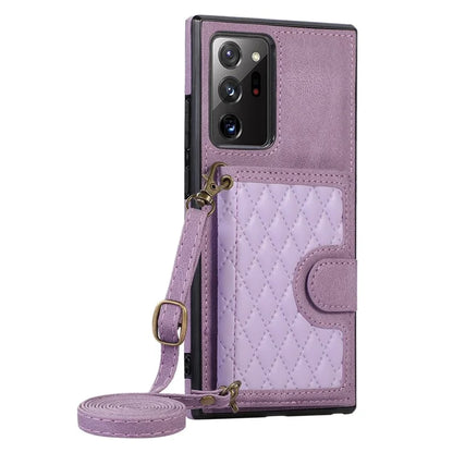 For Samsung Galaxy Note20 Ultra 5G / Note20 Ultra Shoulder Phone Pouch Card Case TPU+PU Leather Cover