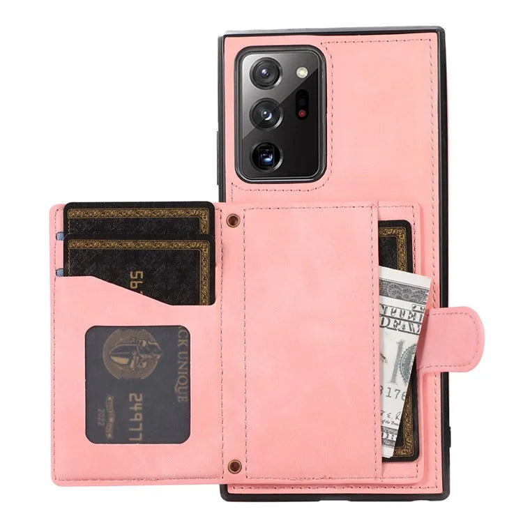 For Samsung Galaxy Note20 Ultra 5G / Note20 Ultra Shoulder Phone Pouch Card Case TPU+PU Leather Cover