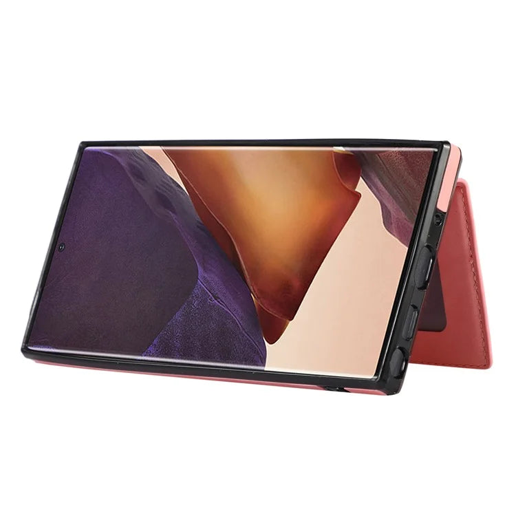 For Samsung Galaxy Note20 Ultra 5G / Note20 Ultra Shoulder Phone Pouch Card Case TPU+PU Leather Cover