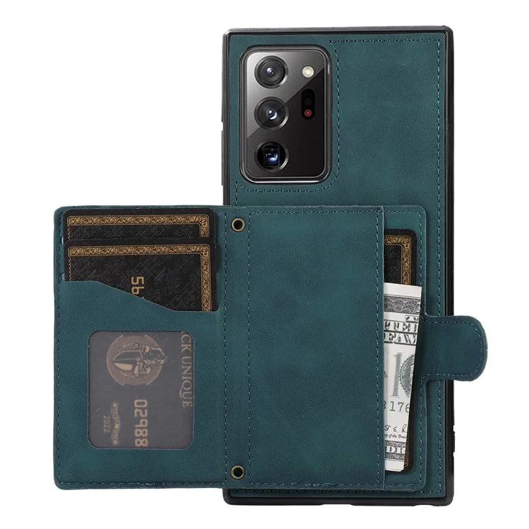 For Samsung Galaxy Note20 Ultra 5G / Note20 Ultra Shoulder Phone Pouch Card Case TPU+PU Leather Cover