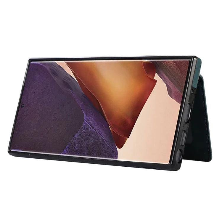 For Samsung Galaxy Note20 Ultra 5G / Note20 Ultra Shoulder Phone Pouch Card Case TPU+PU Leather Cover