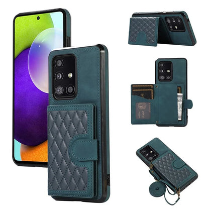 For Samsung Galaxy A51 5G Card Holder TPU+PU Leather Phone Case Kickstand Phone Cover