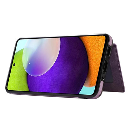 For Samsung Galaxy A51 5G Card Holder TPU+PU Leather Phone Case Kickstand Phone Cover