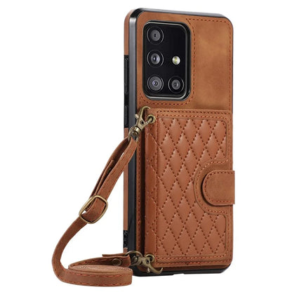 For Samsung Galaxy A51 5G Card Holder TPU+PU Leather Phone Case Kickstand Phone Cover