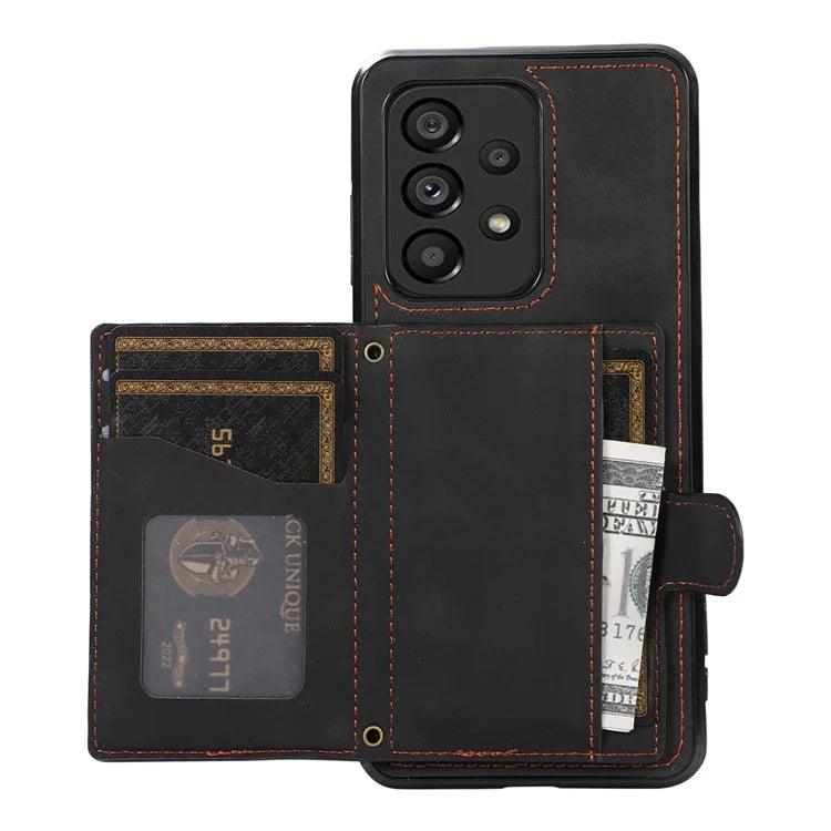 For Samsung Galaxy A13 4G / 5G Cell Phone Case Card Holder TPU+PU Leather Phone Shell