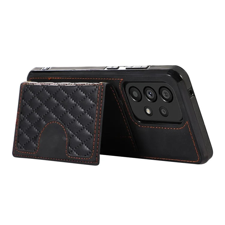 For Samsung Galaxy A13 4G / 5G Cell Phone Case Card Holder TPU+PU Leather Phone Shell