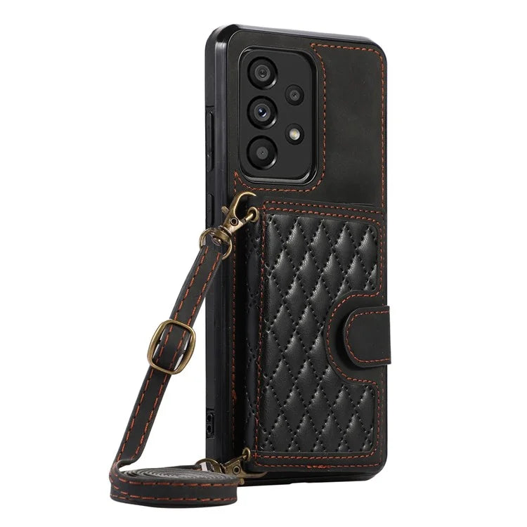 For Samsung Galaxy A13 4G / 5G Cell Phone Case Card Holder TPU+PU Leather Phone Shell