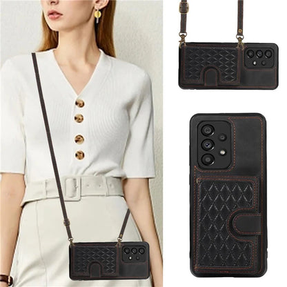For Samsung Galaxy A13 4G / 5G Cell Phone Case Card Holder TPU+PU Leather Phone Shell