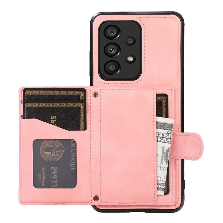 For Samsung Galaxy A13 4G / 5G Cell Phone Case Card Holder TPU+PU Leather Phone Shell