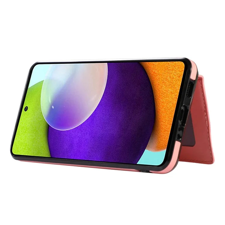 For Samsung Galaxy A13 4G / 5G Cell Phone Case Card Holder TPU+PU Leather Phone Shell