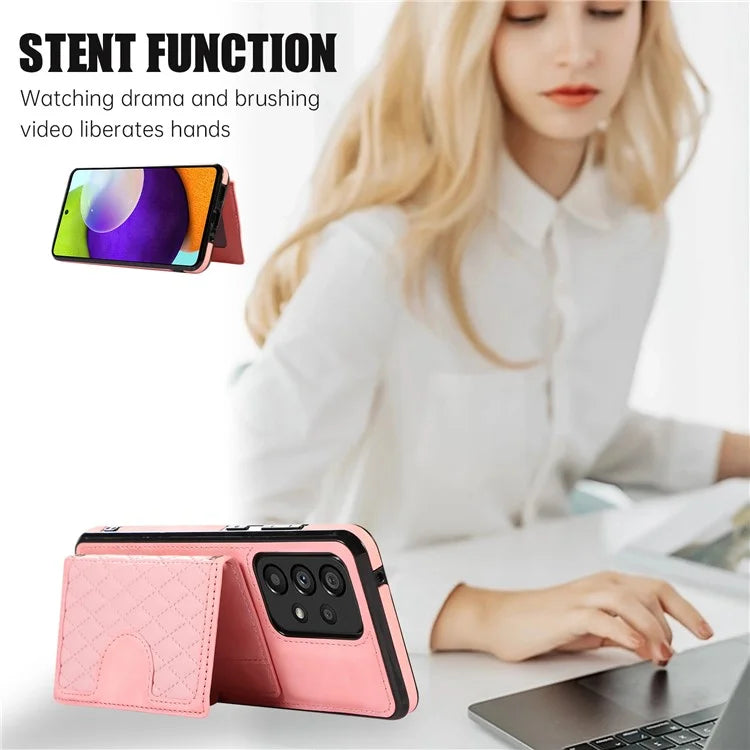 For Samsung Galaxy A13 4G / 5G Cell Phone Case Card Holder TPU+PU Leather Phone Shell