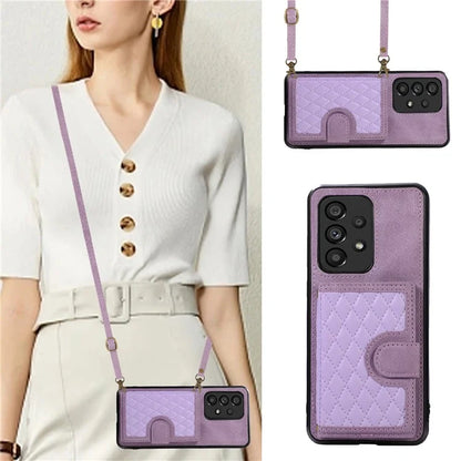 For Samsung Galaxy A13 4G / 5G Cell Phone Case Card Holder TPU+PU Leather Phone Shell