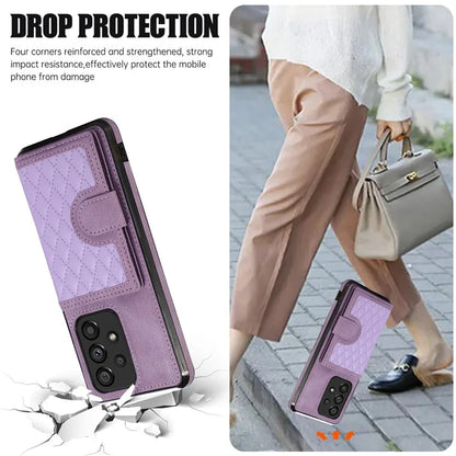 For Samsung Galaxy A13 4G / 5G Cell Phone Case Card Holder TPU+PU Leather Phone Shell