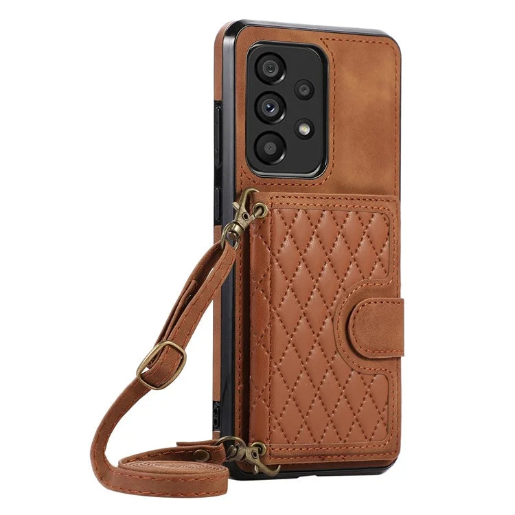 For Samsung Galaxy A13 4G / 5G Cell Phone Case Card Holder TPU+PU Leather Phone Shell