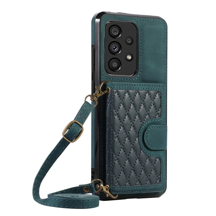 For Samsung Galaxy A13 4G / 5G Cell Phone Case Card Holder TPU+PU Leather Phone Shell