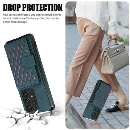 For Samsung Galaxy A13 4G / 5G Cell Phone Case Card Holder TPU+PU Leather Phone Shell