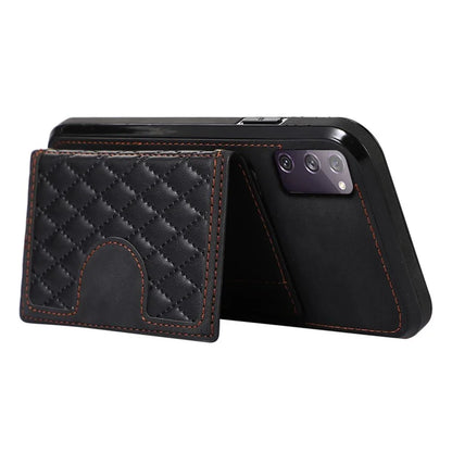For Samsung Galaxy S20 4G / 5G Card Holder Phone Case TPU+PU Leather Kickstand Phone Cover