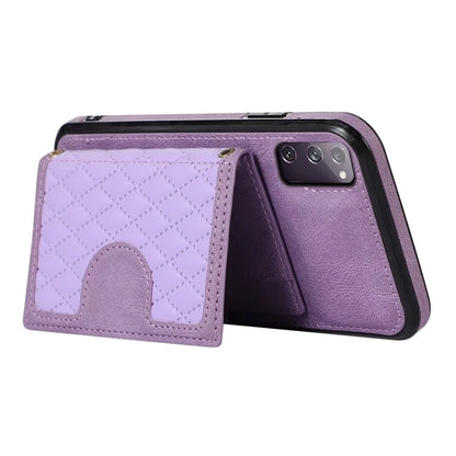 For Samsung Galaxy S20 4G / 5G Card Holder Phone Case TPU+PU Leather Kickstand Phone Cover
