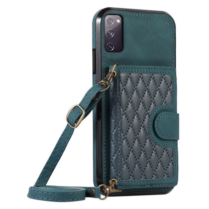 For Samsung Galaxy S20 4G / 5G Card Holder Phone Case TPU+PU Leather Kickstand Phone Cover